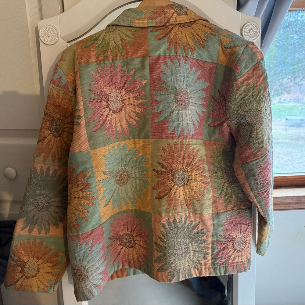 Floral Patchwork Women's Tapestry Jacket Cold Wat… - image 3